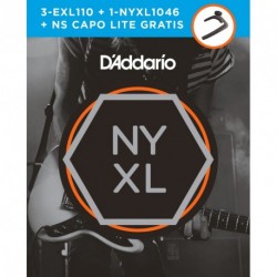3 juegos EXL110 + 1 juego NY1046 + Cejilla NS Capo Lite