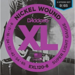 EXL120-8 Nickel Wound, 8-String, Super Light, [9-65]
