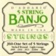 J60 5-String Banjo, Stainless Steel, Light, [10-20]