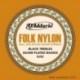 EJ32 Folk Nylon, Ball End, Silver Wound/Black Nylon