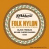 EJ32 Folk Nylon, Ball End, Silver Wound/Black Nylon
