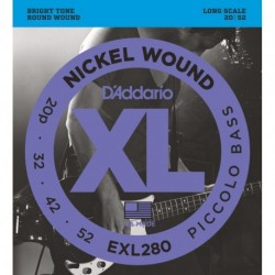 EXL280 Nickel Wound Piccolo Bass, Long Scale [20-52]