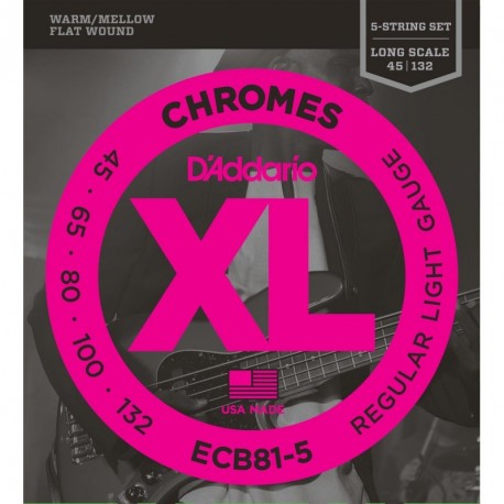 ECB81-5 Chromes Bass 5-String, Light, Long Scale [45-132]
